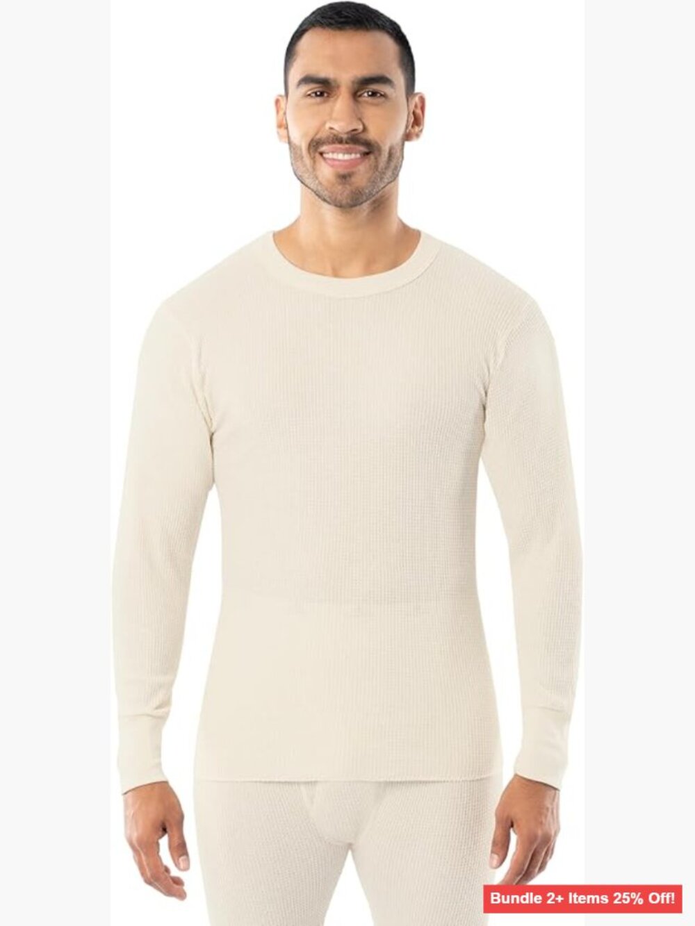 Men's Heavyweight Cotton Thermal Long Sleeve Shirt - Base Layer